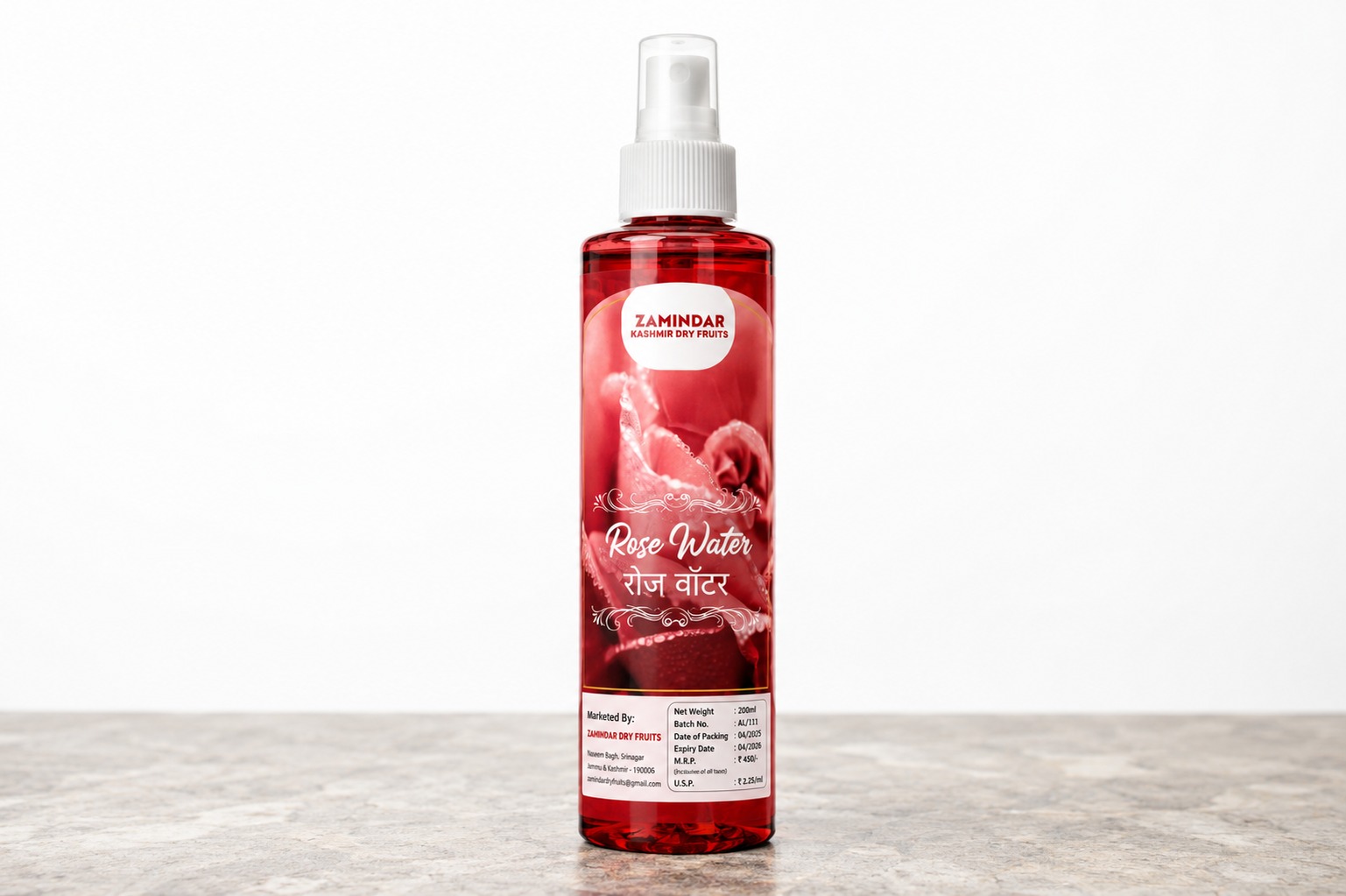 Pure Kashmiri Rose Water